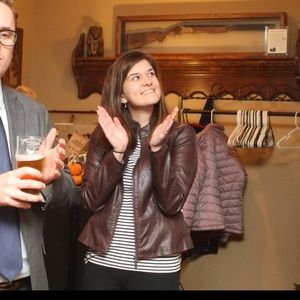 Purple jacket - faux leather